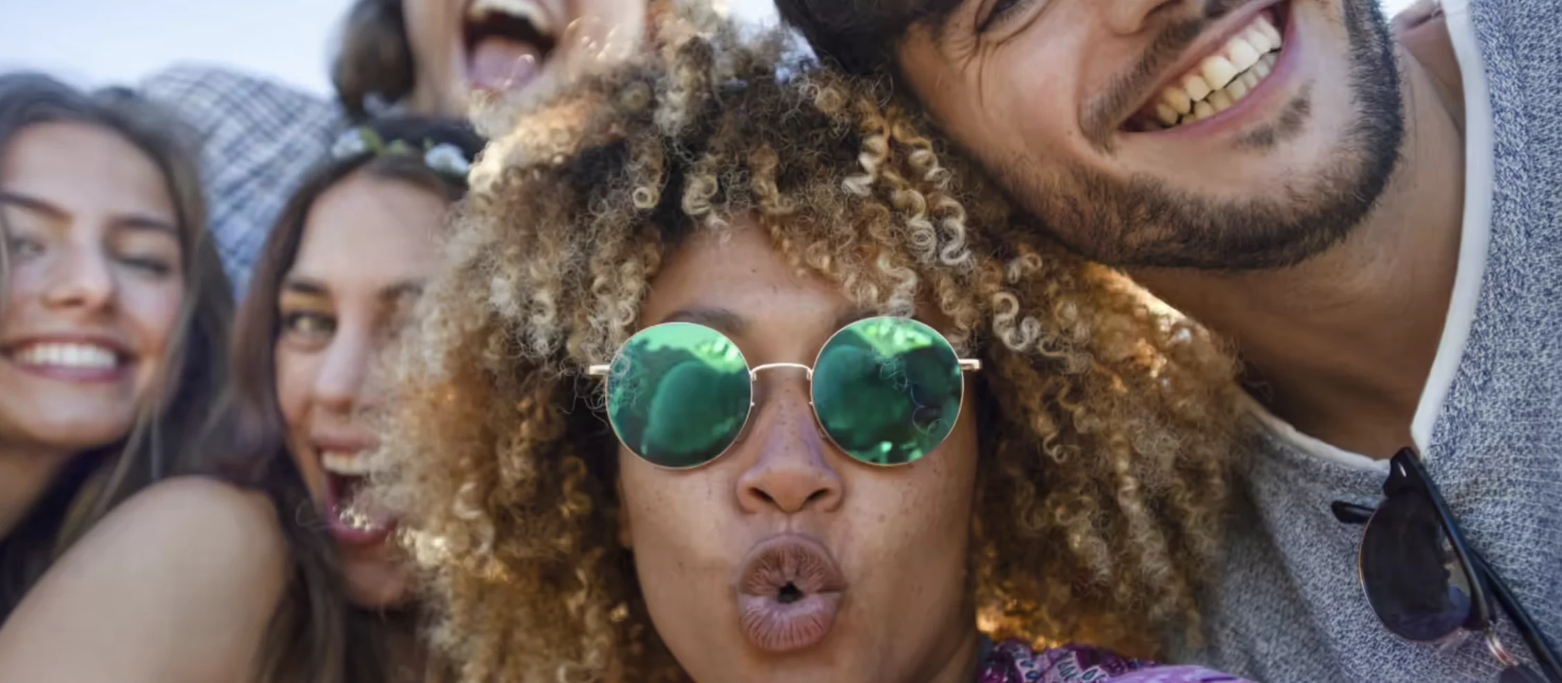 group of people having fun at a sober party